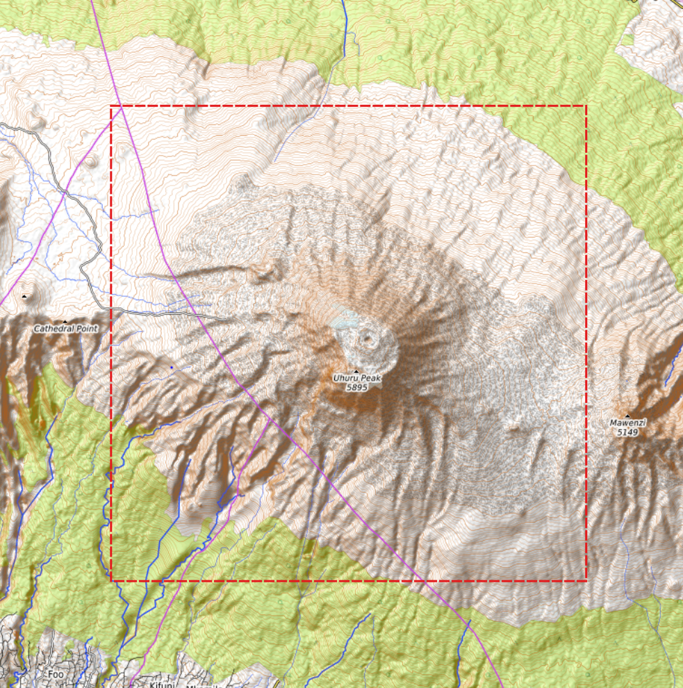 Relief "Oak" Kilimandscharo - Uhuru Peak