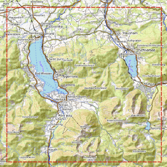 Relief Classique | Tegernsee, Schliersee, Spitzingsee