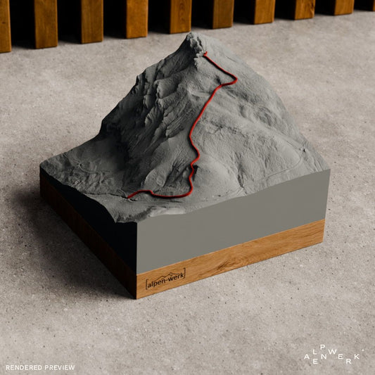 Bergrelief Track | Lauberhorn - Wengen - Abfahrt | Skirennen