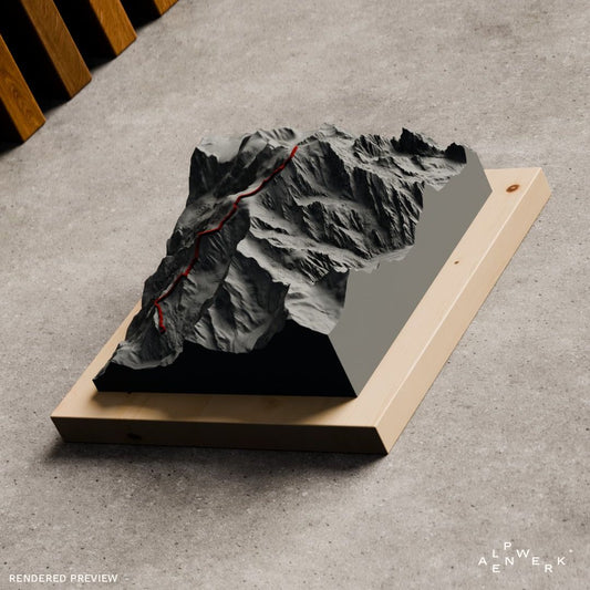 Bergrelief Track | Mont Blanc Normalweg