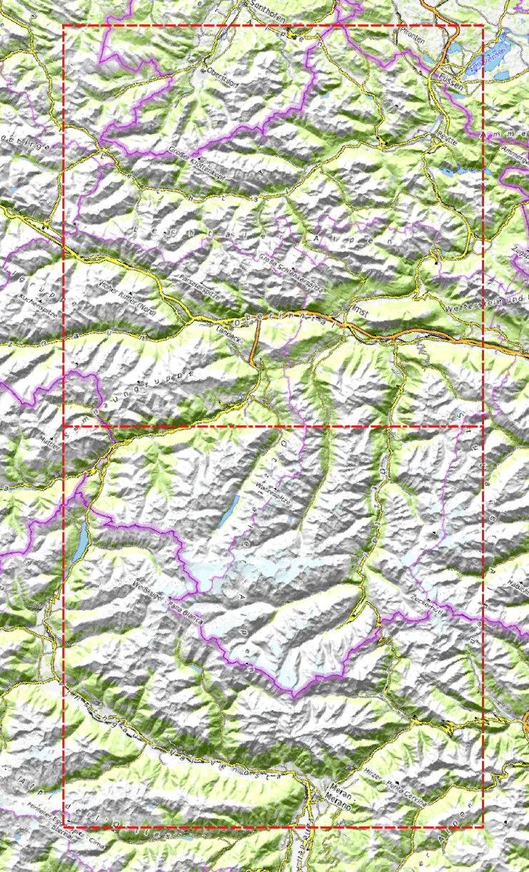 Relief "Wall" E5 Alpenüberquerung