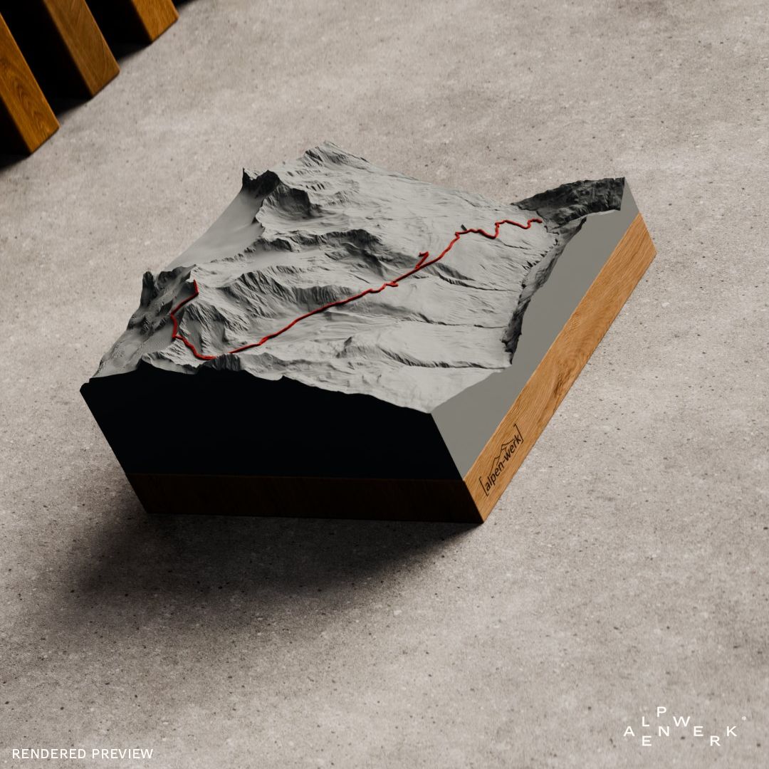 Bergrelief Track | Wildspitze Normalweg