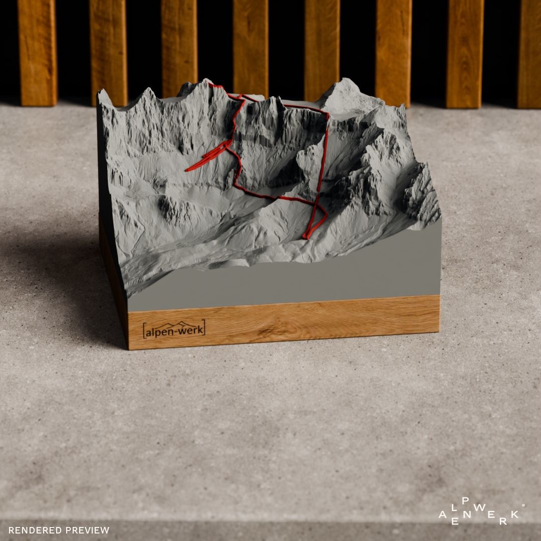 Mountain Model Track | Hoher Dachstein, normal route via the glacier