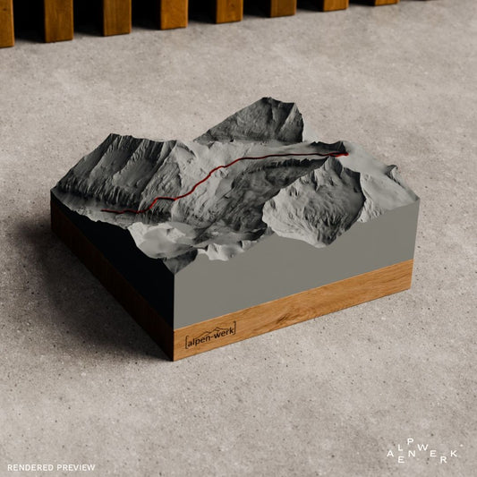 Bergrelief Track | Grossvenediger Normalweg