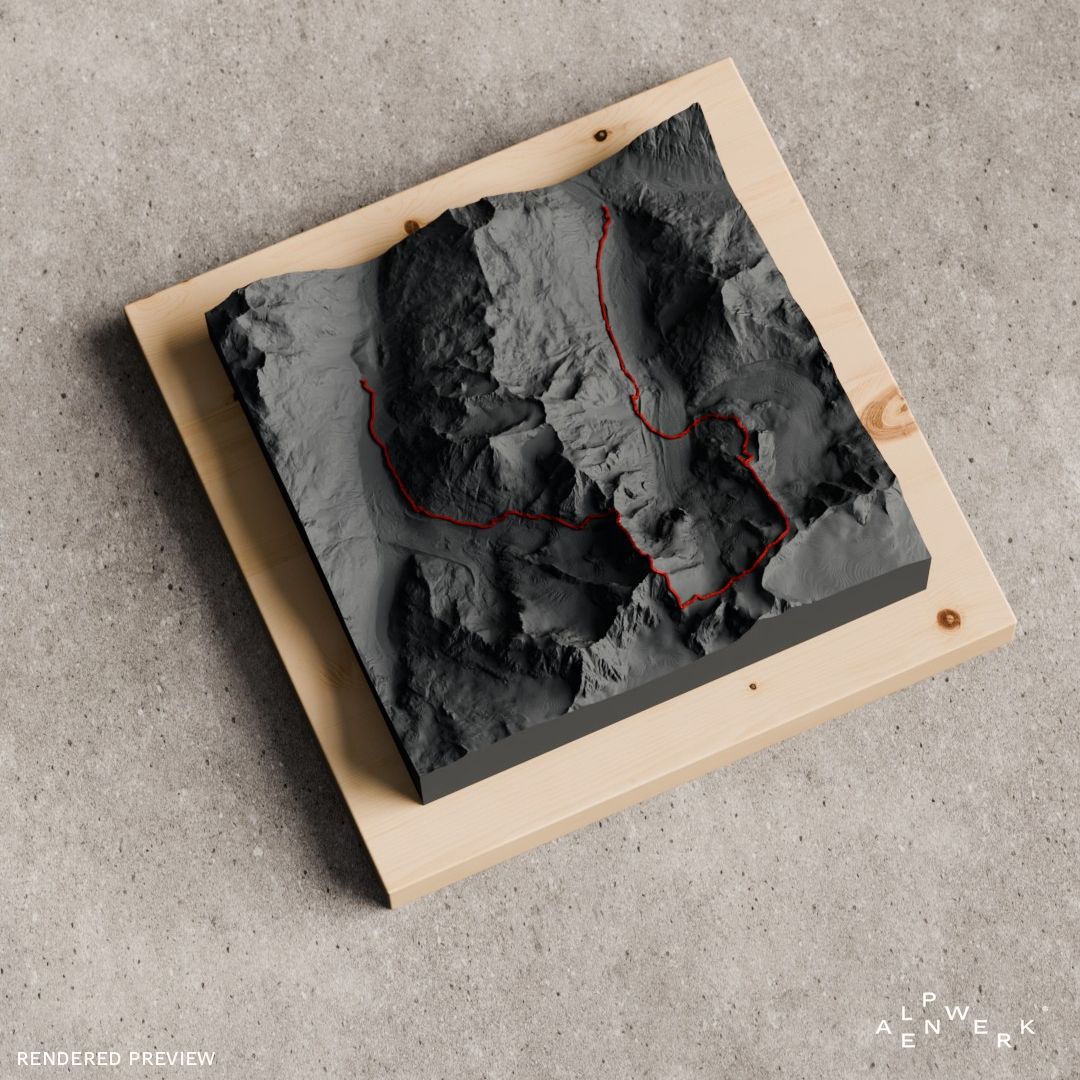 Bergrelief Track | Piz Bernina – Biancograt
