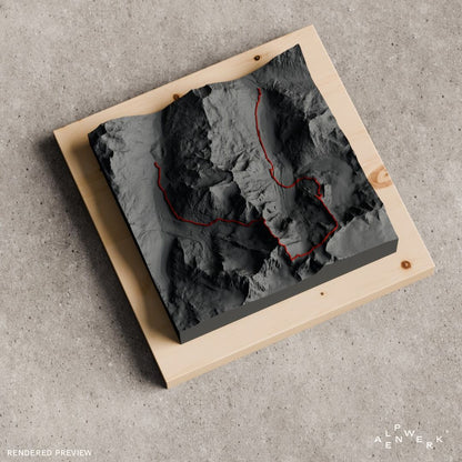 Bergrelief Track | Piz Bernina – Biancograt