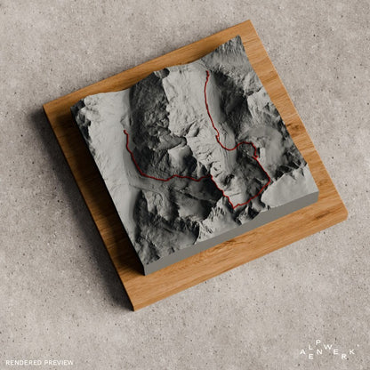 Bergrelief Track | Piz Bernina – Biancograt