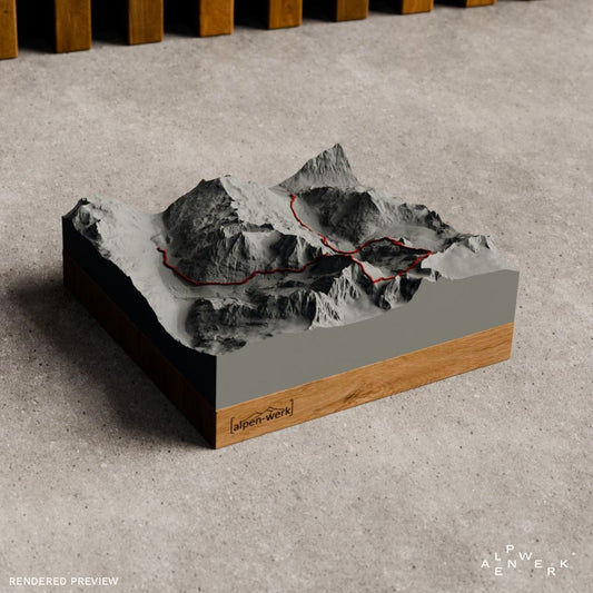 Bergrelief Track | Piz Bernina – Biancograt