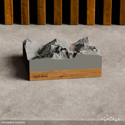 Bergrelief Track | Piz Bernina – Biancograt