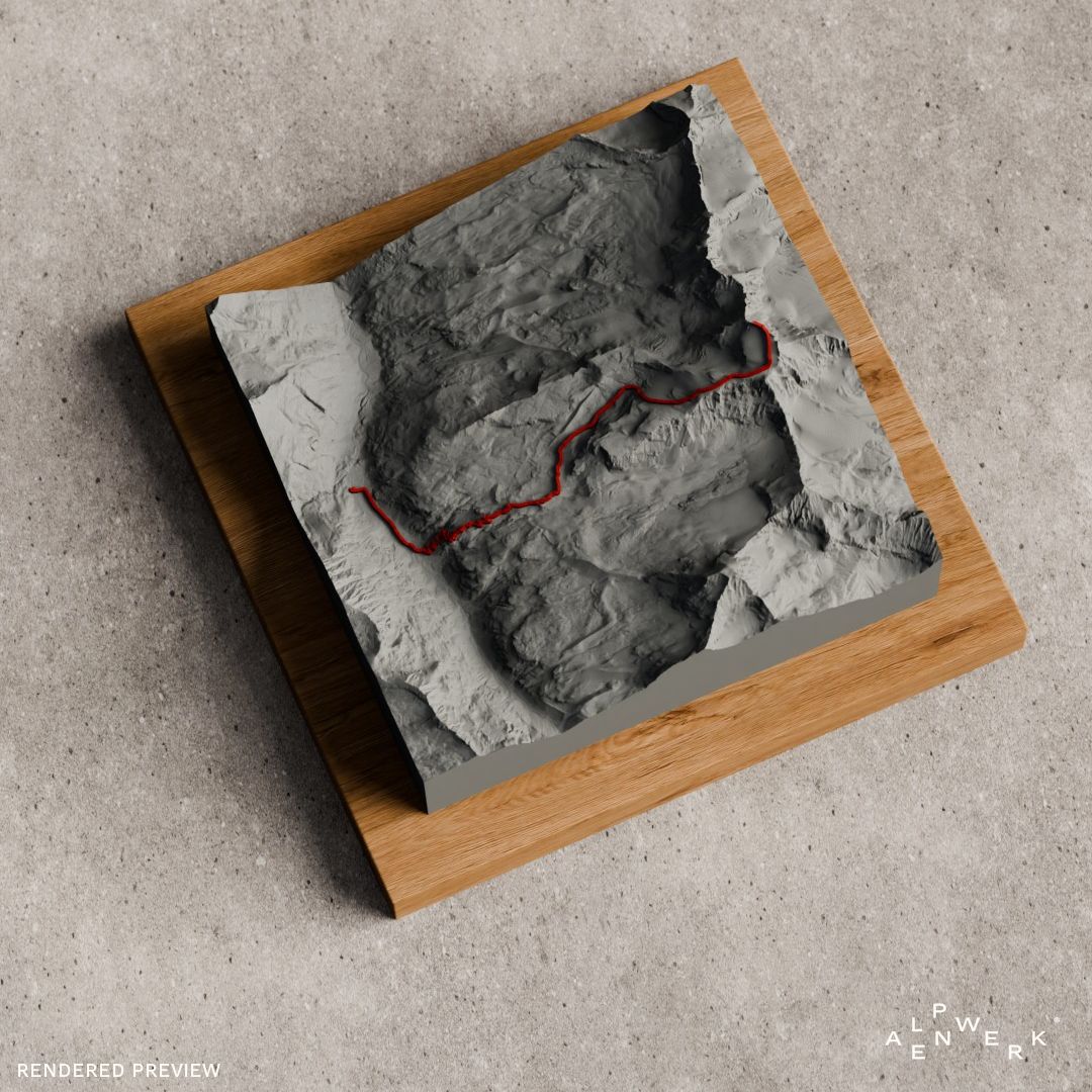 Bergrelief Track | Gran Paradiso Normalweg