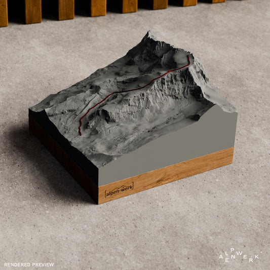 Bergrelief Track | Gran Paradiso Normalweg
