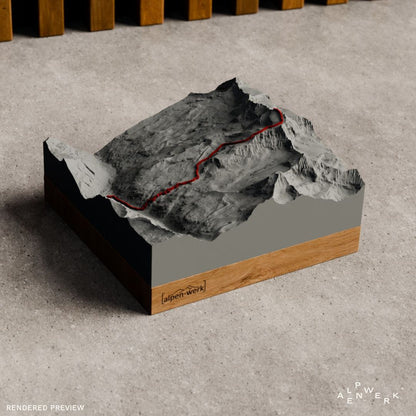 Bergrelief Track | Gran Paradiso Normalweg