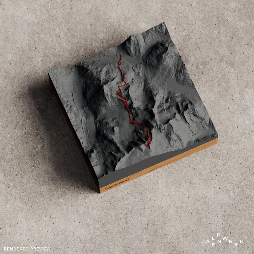 Bergrelief Track | Piz Palue – Ostgrat