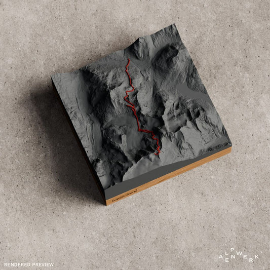 Bergrelief Track | Piz Palue – Ostgrat