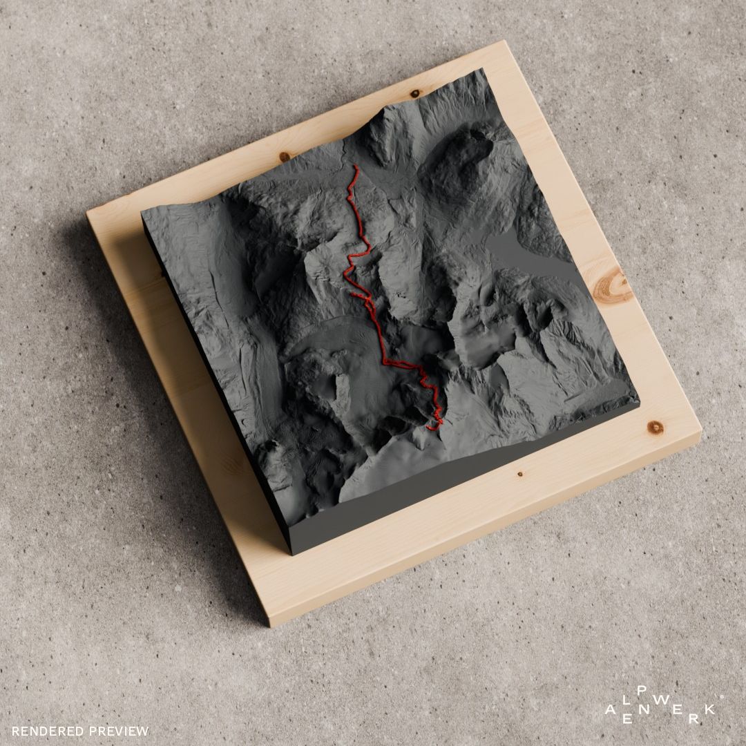 Bergrelief Track | Piz Palue – Ostgrat