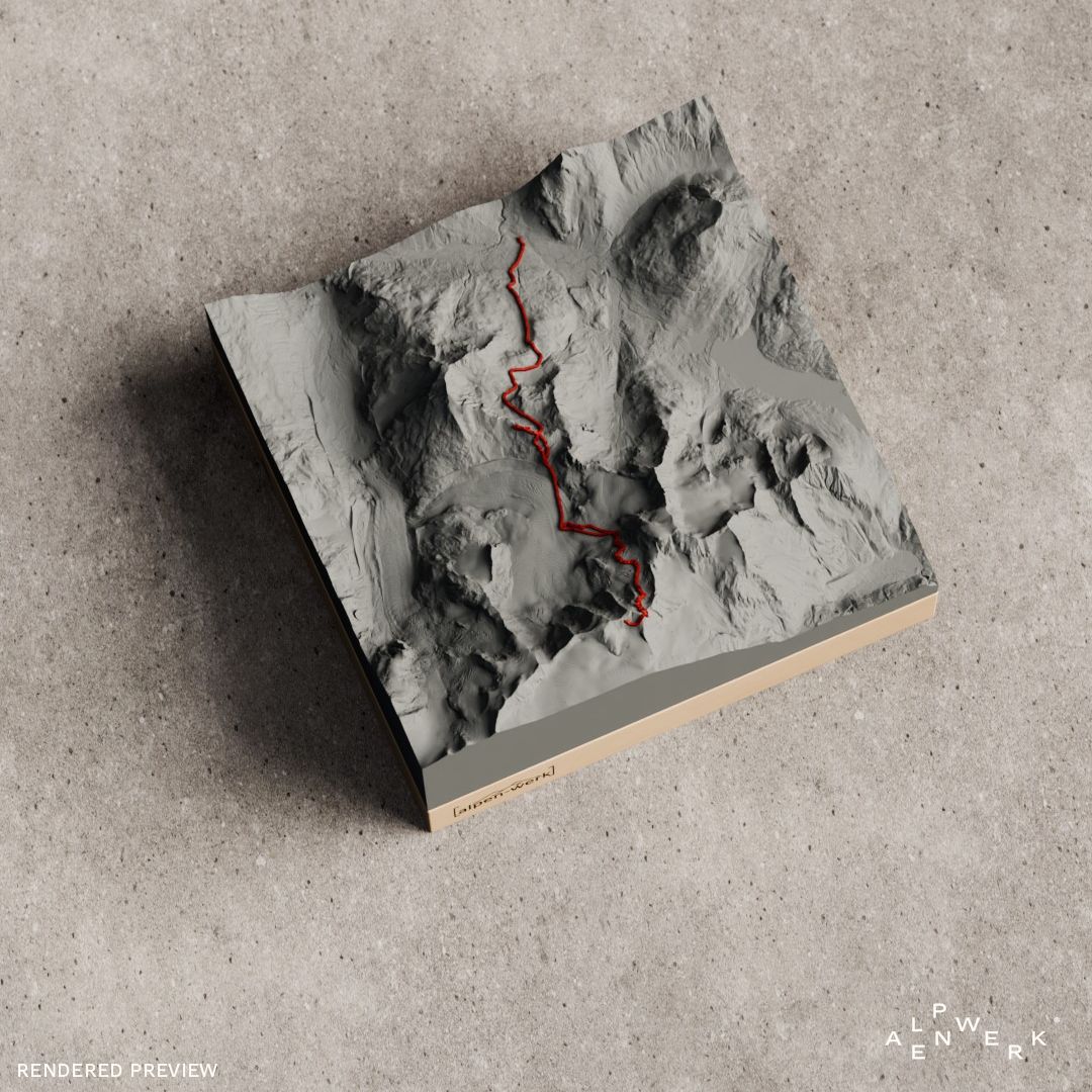 Bergrelief Track | Piz Palue – Ostgrat