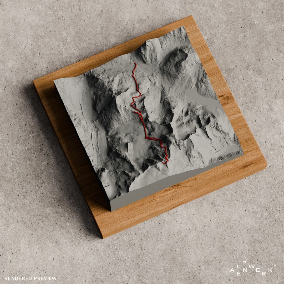 Bergrelief Track | Piz Palue – Ostgrat