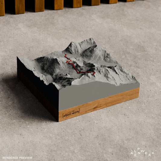 Bergrelief Track | Piz Palue – Ostgrat