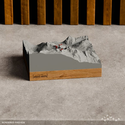 Bergrelief Track | Piz Palue – Ostgrat