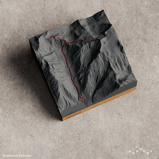 Bergrelief Track | Similaun ueber Similaunhuette