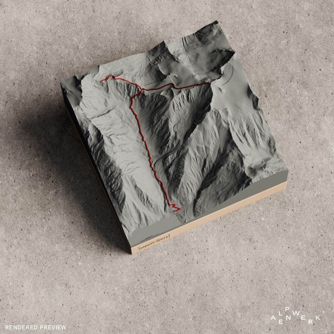 Bergrelief Track | Similaun ueber Similaunhuette