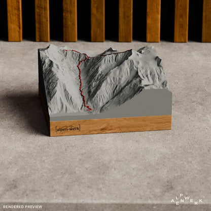 Bergrelief Track | Similaun ueber Similaunhuette