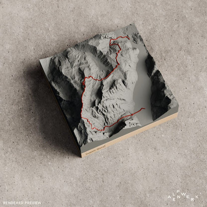 Bergrelief Track | Watzmann-Ostwand (Berchtesgaden)