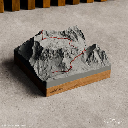 Bergrelief Track | Zugspitze – Stopselzieher