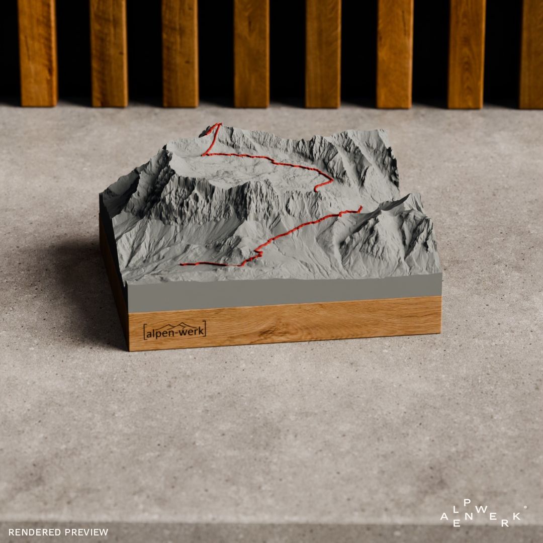 Bergrelief Track | Zugspitze – Stopselzieher