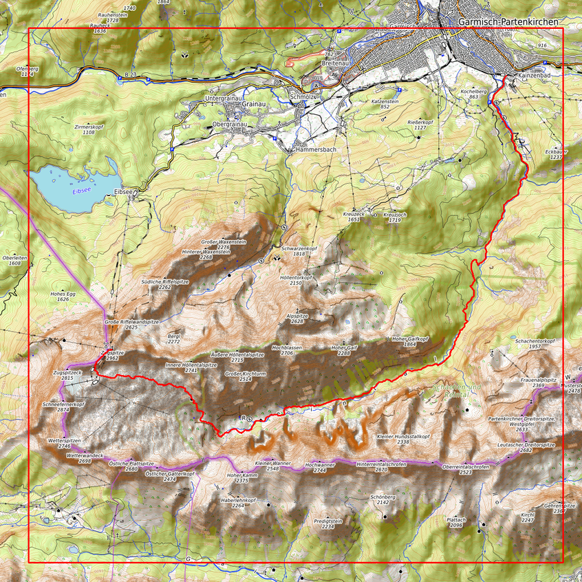 Relief Track | Zugspitze über Reintal