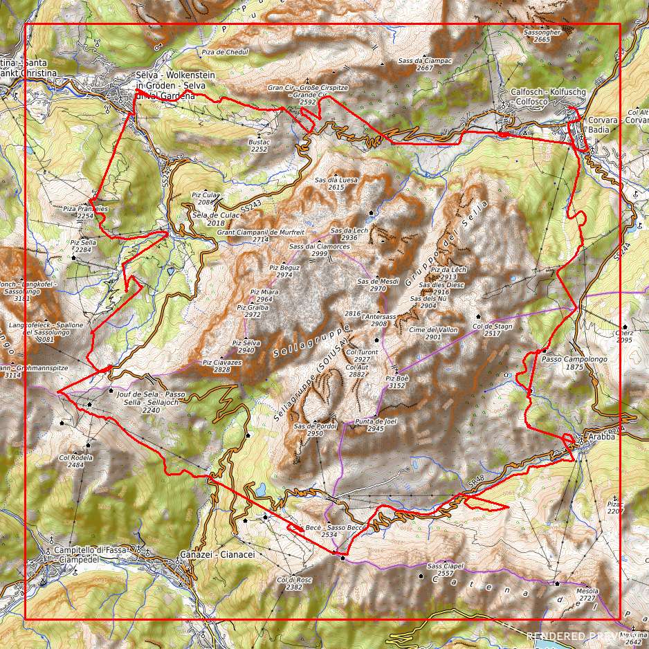Relief Track | Sella Ronda | Ski