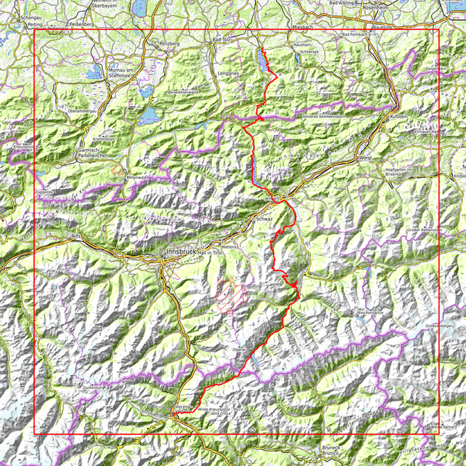 Relief Track | Alpenüberquerung | Tegernsee - Sterzing