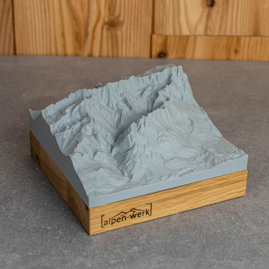 Relief "Chêne" Alpspitze, Höllental, Zugspitze, Crête du Jubilé