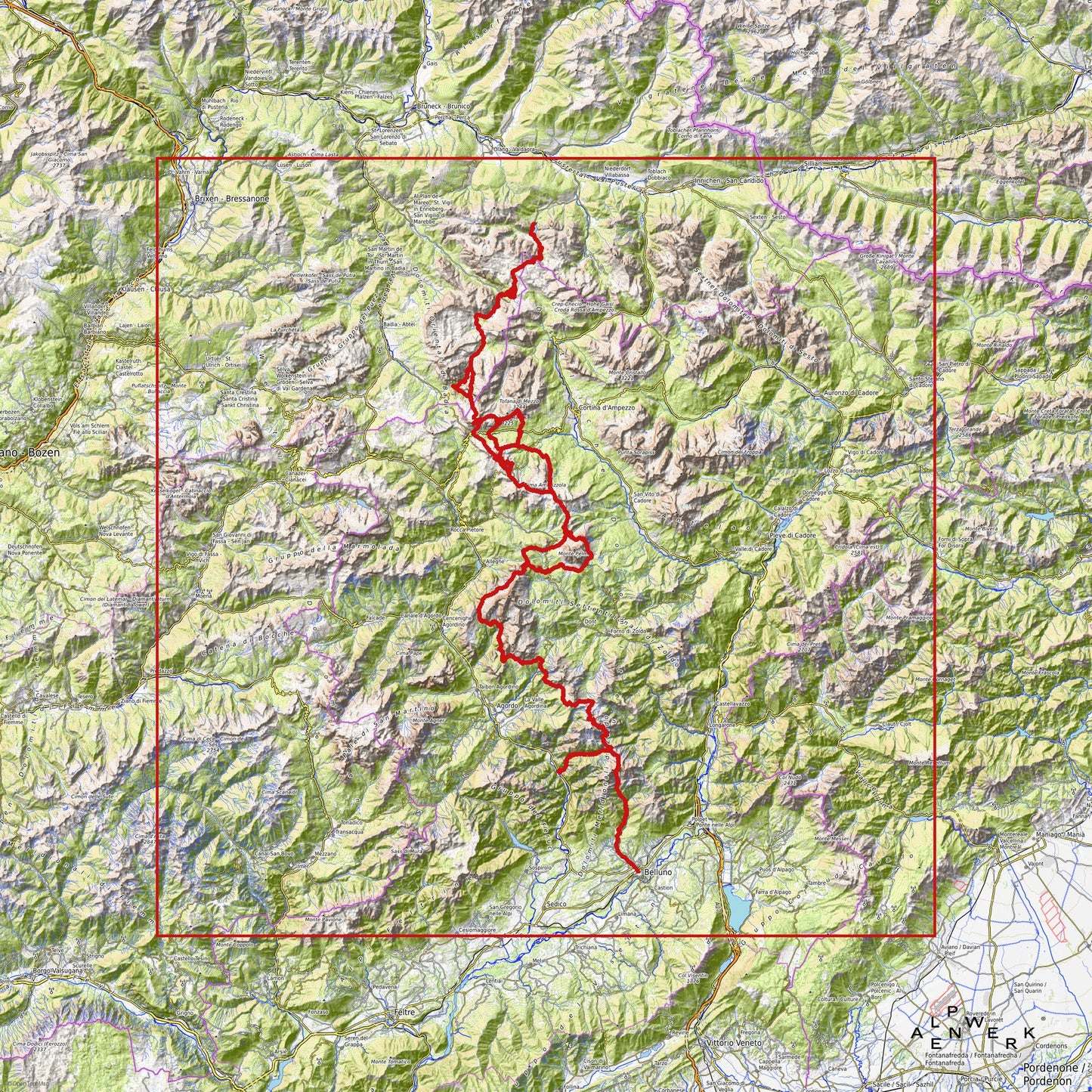 Bergrelief Track | Alta Via 1