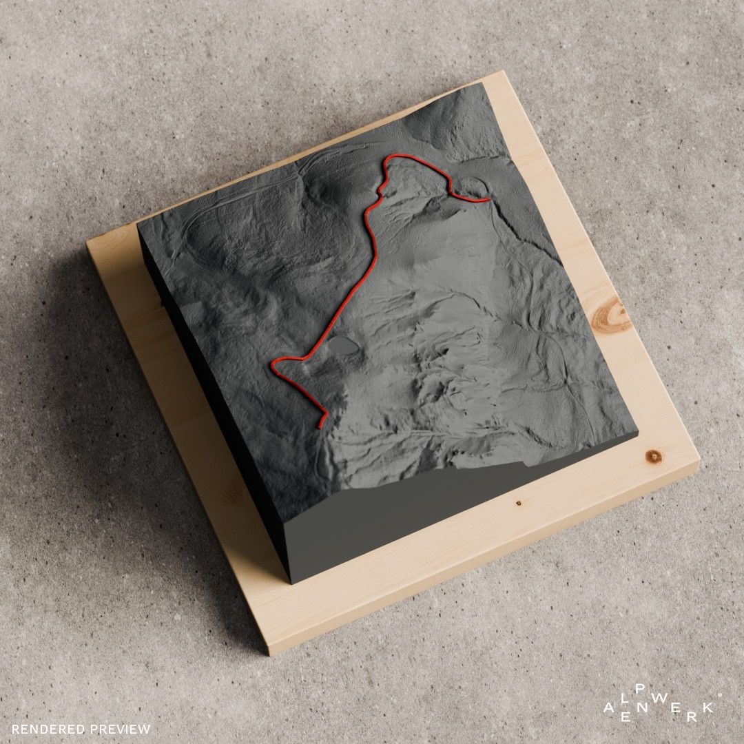 Bergrelief Track | Lauberhorn - Wengen - Abfahrt | Skirennen