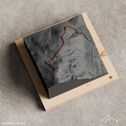 Bergrelief Track | Lauberhorn - Wengen - Abfahrt | Skirennen