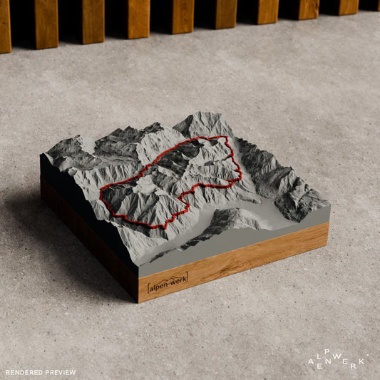 Bergrelief Track |  Meraner Höhenweg