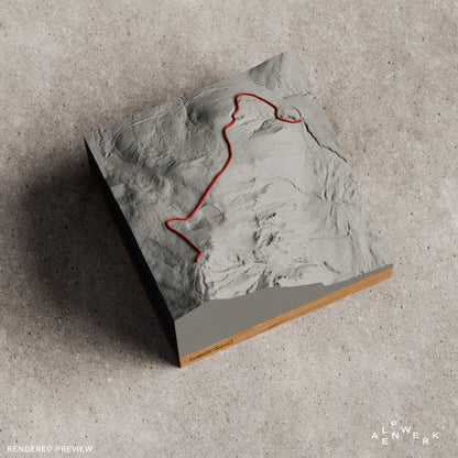 Bergrelief Track | Lauberhorn - Wengen - Abfahrt | Skirennen
