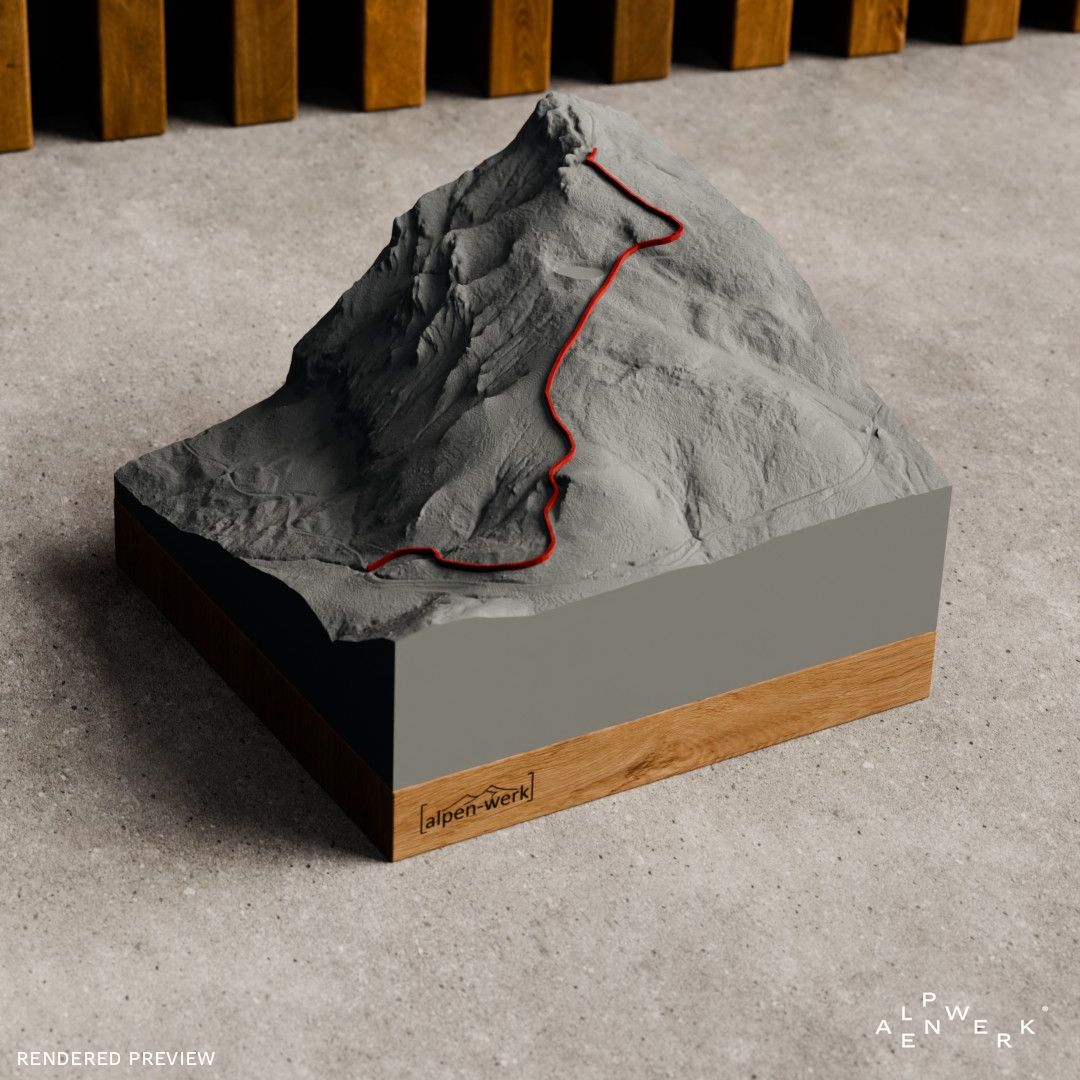 Bergrelief Track | Lauberhorn - Wengen - Abfahrt | Skirennen