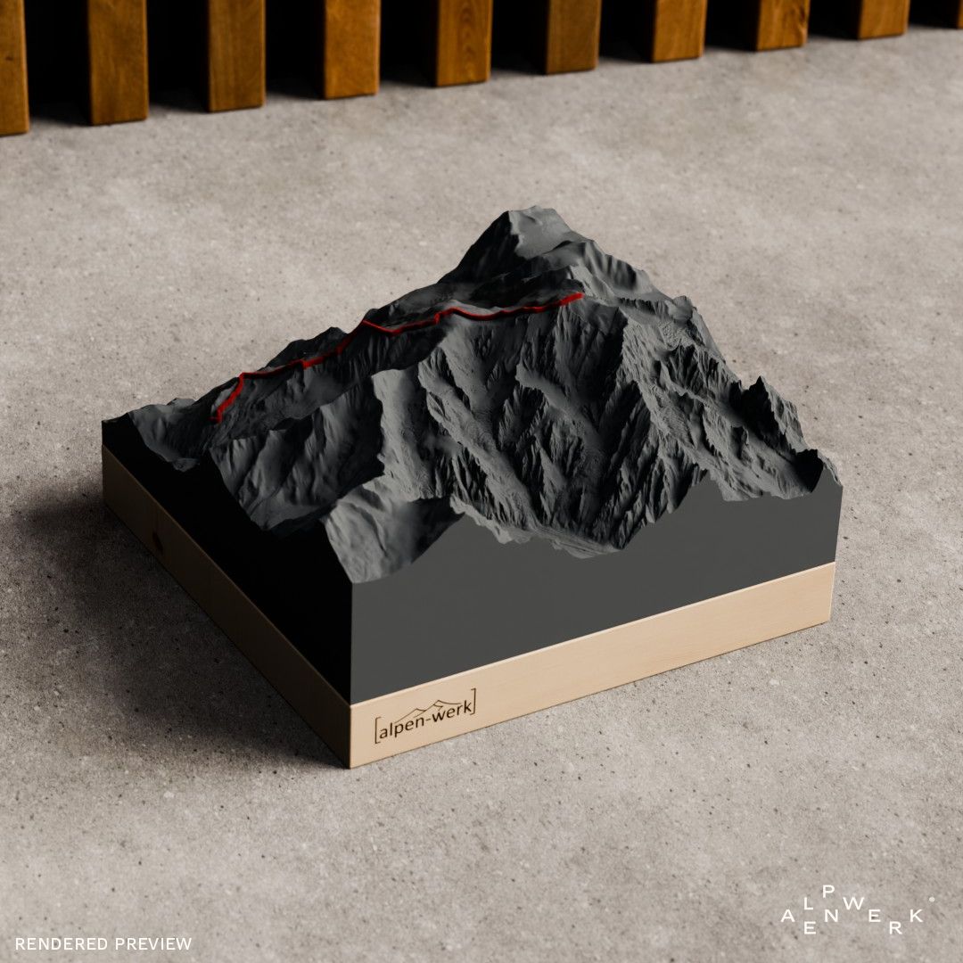 Bergrelief Track | Mont Blanc Normalweg