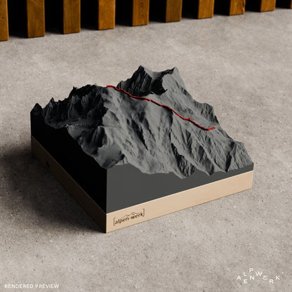 Bergrelief Track | Mont Blanc Normalweg