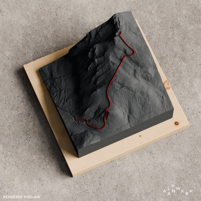 Bergrelief Track | Lauberhorn - Wengen - Abfahrt | Skirennen