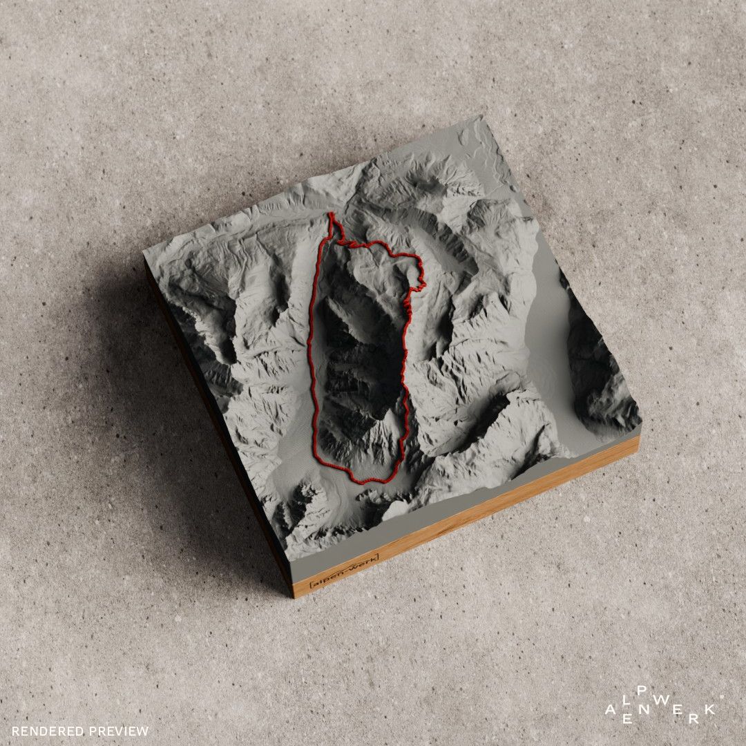 Bergrelief Track | Watzmannüberschreitung