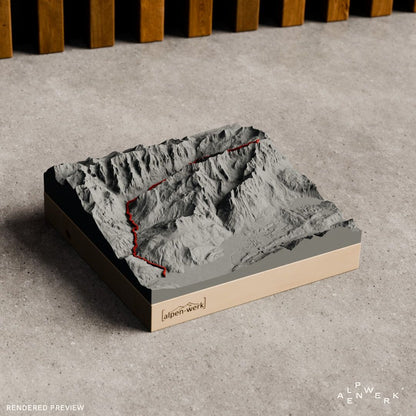 Bergrelief Track | Zugspitze über Reintal