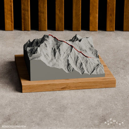 Bergrelief Track | Mont Blanc Normalweg