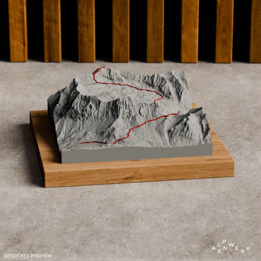 Bergrelief Track | Zugspitze über das Gatterl