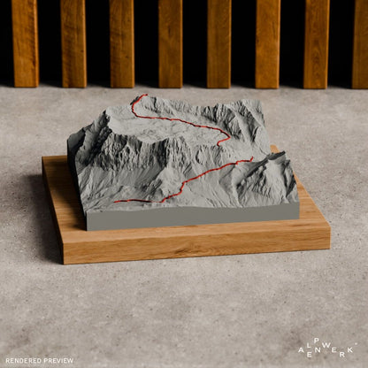 Bergrelief Track | Zugspitze über das Gatterl