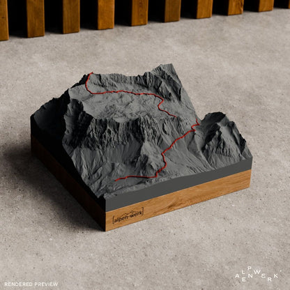 Bergrelief Track | Zugspitze über das Gatterl