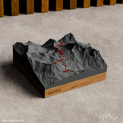 Bergrelief Track | Col du Galibier