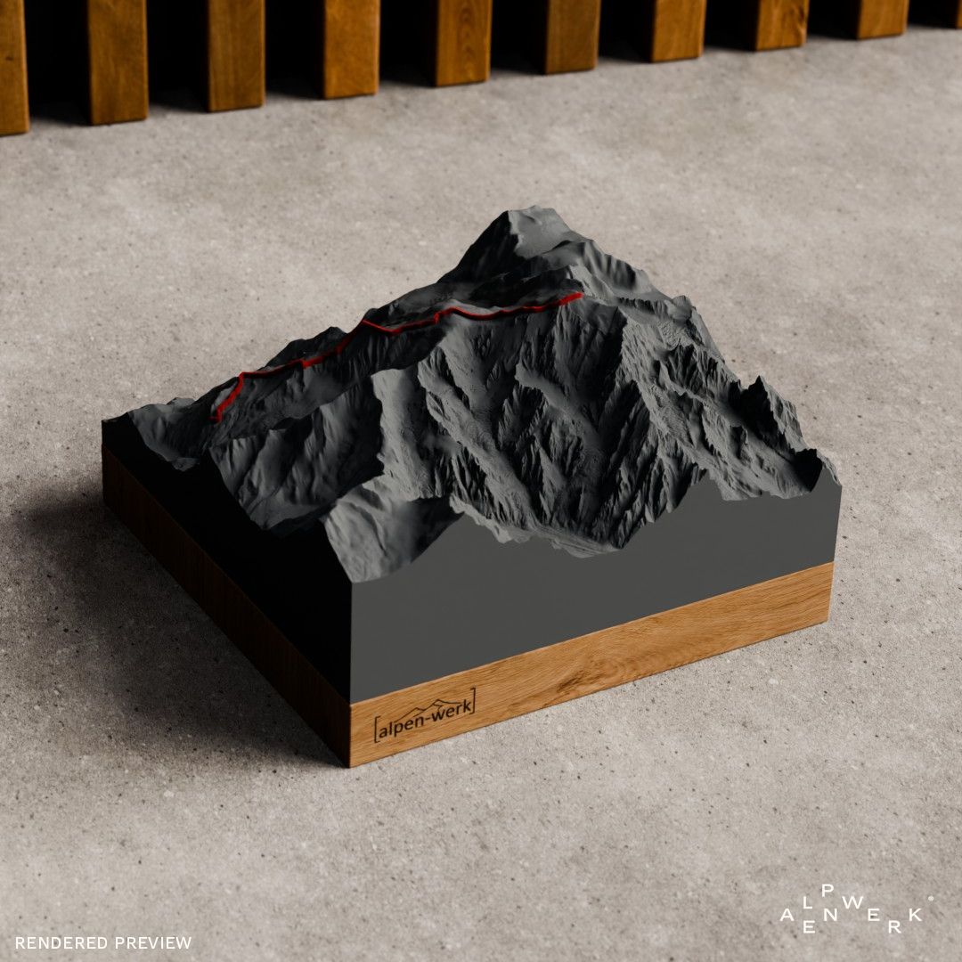 Bergrelief Track | Mont Blanc Normalweg
